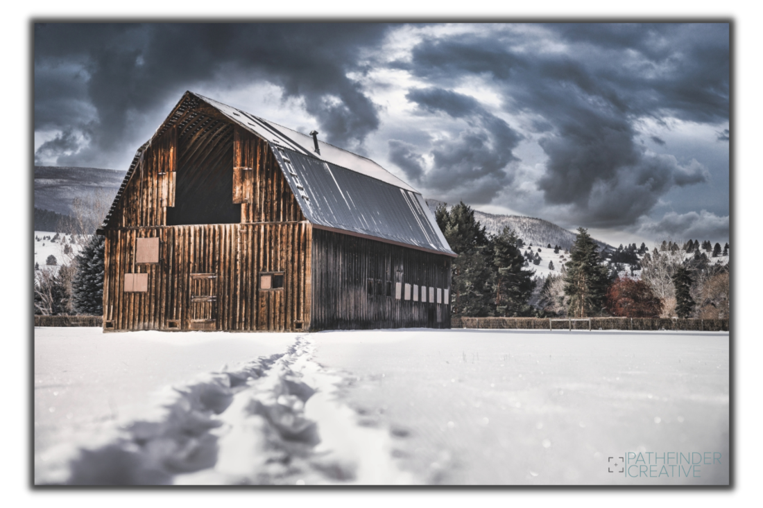 Barnwood Clouds (Canvas or Wood Print)