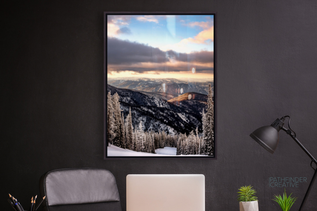 Morning Ski Run (HD Metal Print)