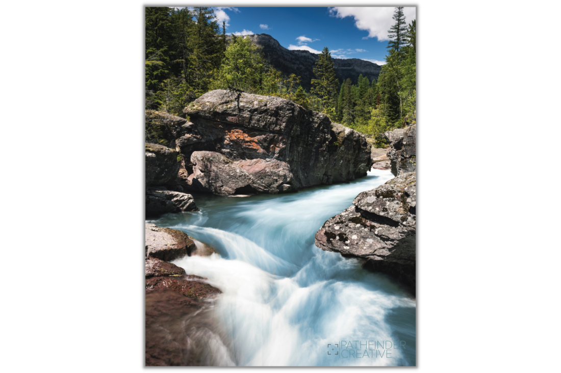 Glacier creek in Glacier national park, photo by Jeret Lockhart