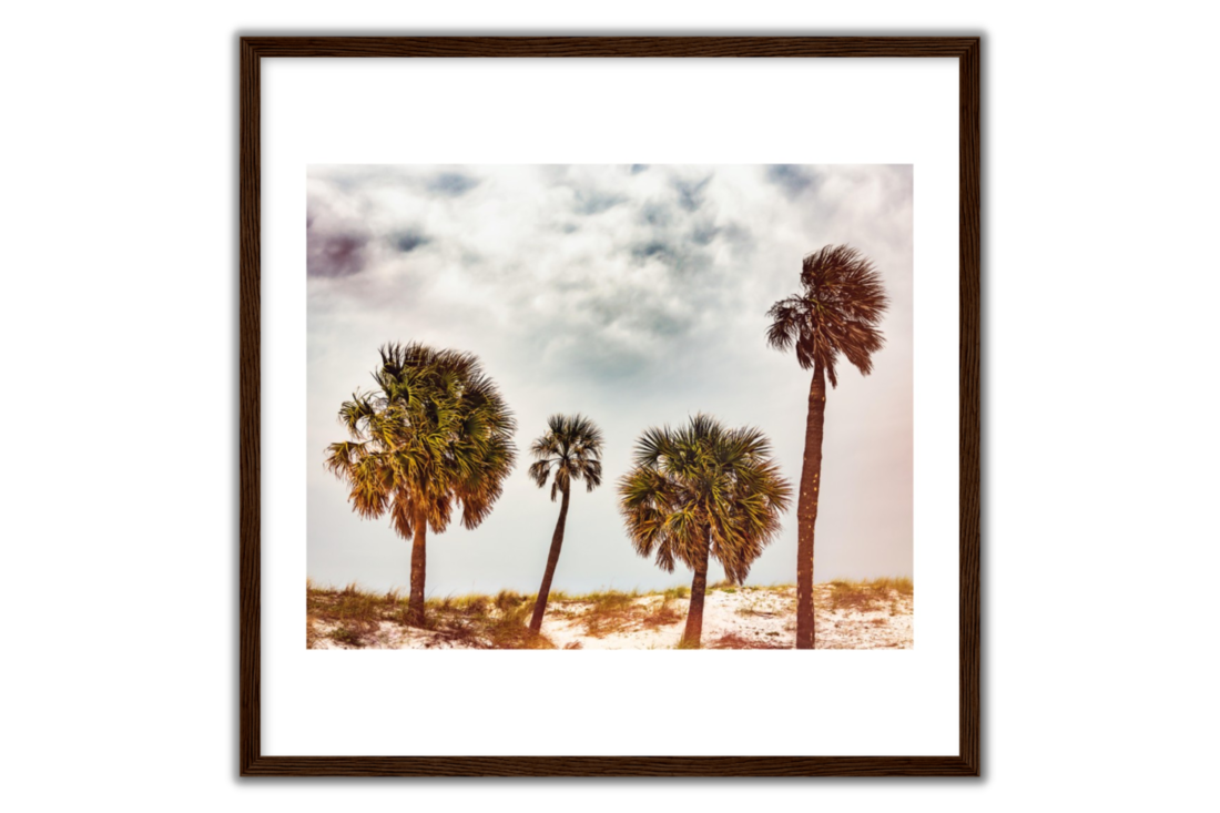 Retro Beach Day (Premium Matte Paper Wooden Framed Poster)